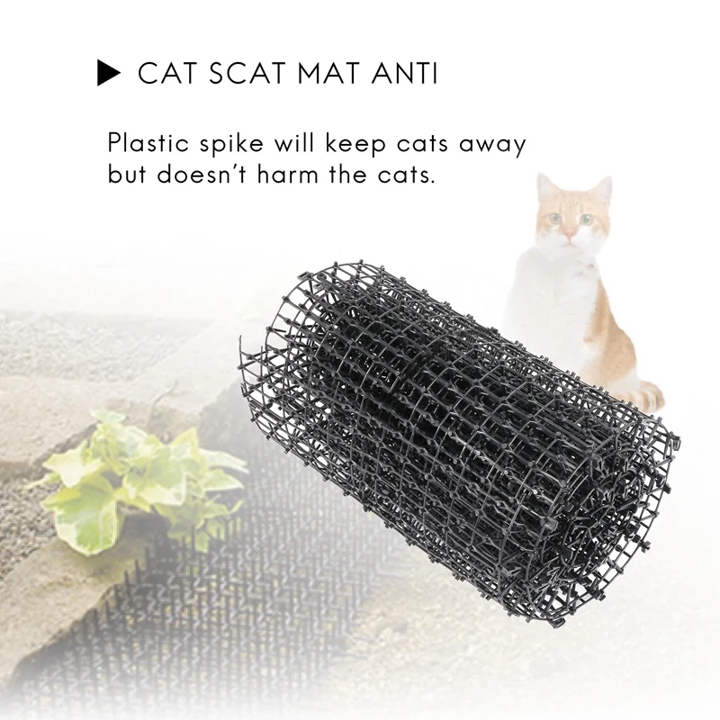 Garden Cat Scat Mat - เสื่อไล่แมวและสุนัขพลาสติก Spike-ทําให้สุนัขและแมวจากการขุด