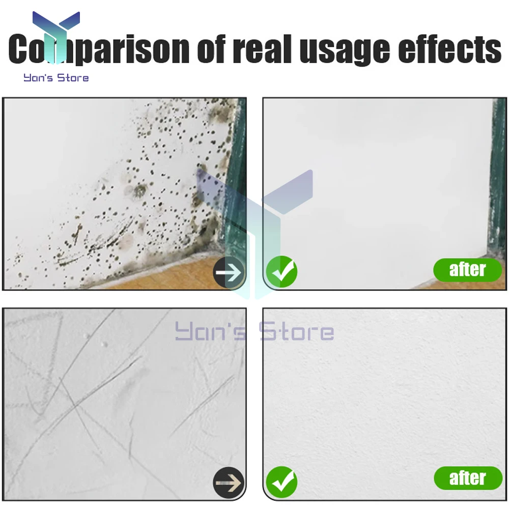 Hot Antibacterial Wall Paint Waterbased Repair Paint Net Household Latex Paint White Small Roller For Living Room Kitchen Tools