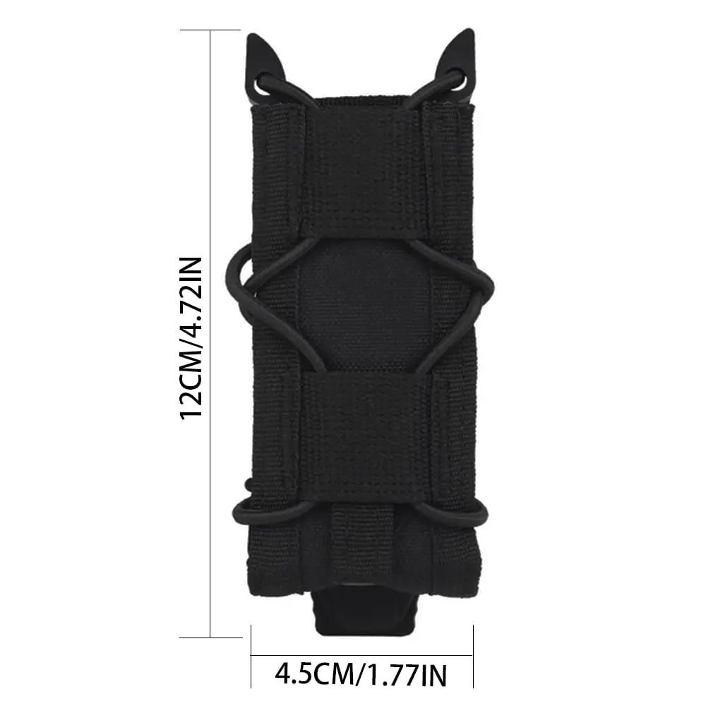 Tactical 9mm Magazine Pouch Hunting Single Magazine Bag Outdoor Molle Flashlight Pouch Torch Holder Hunting Knife Holster Bag