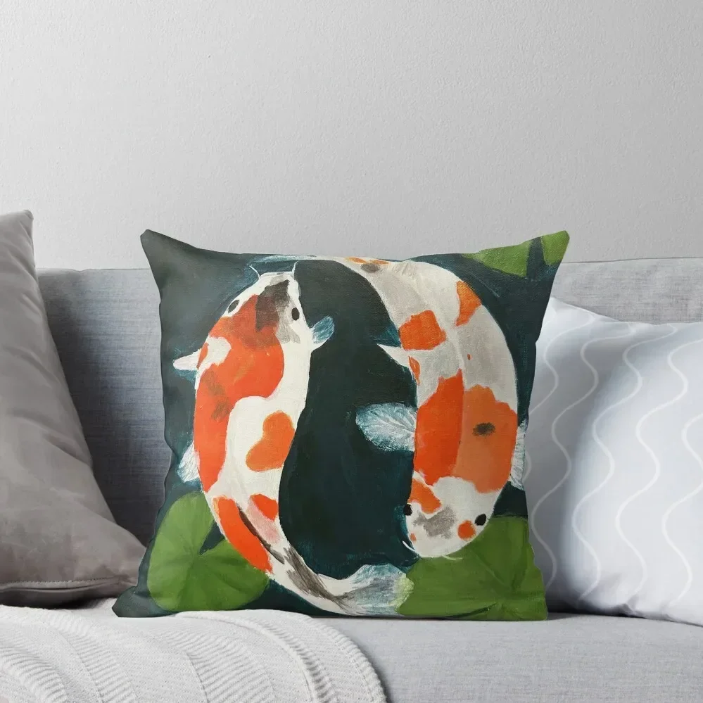 

Koi Throw Pillow Decorative Sofa Cushion luxury covers Ornamental Pillow Decorative pillowcase pillow