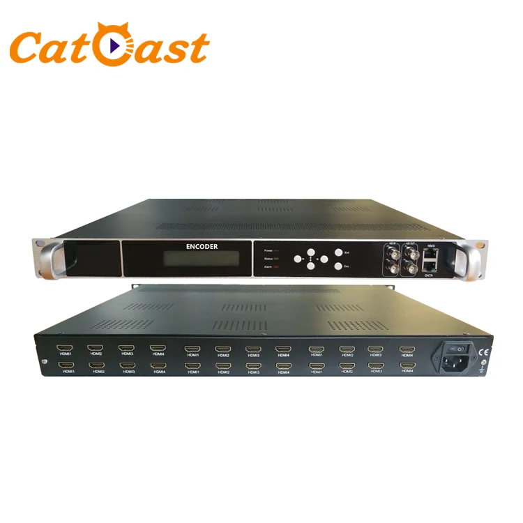 Live Streaming 24 in 1 HD H.264 to ASI IP HD MI Encoder for Cable TV Broadcasting