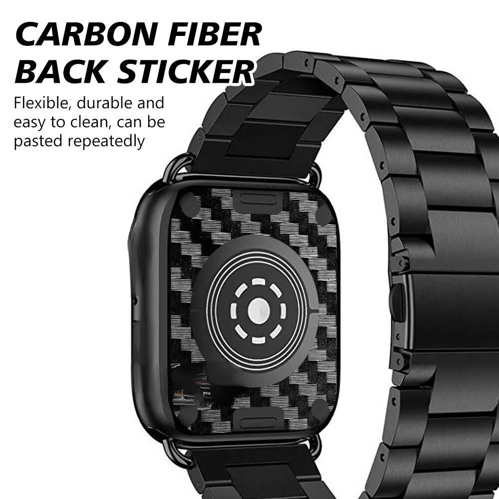 Pellicola posteriore adesiva in fibra di carbonio per Apple Watch 8 41mm 45mm per Iwatch Ultra 49mm protezione schermo con pellicola smerigliata completamente coperta