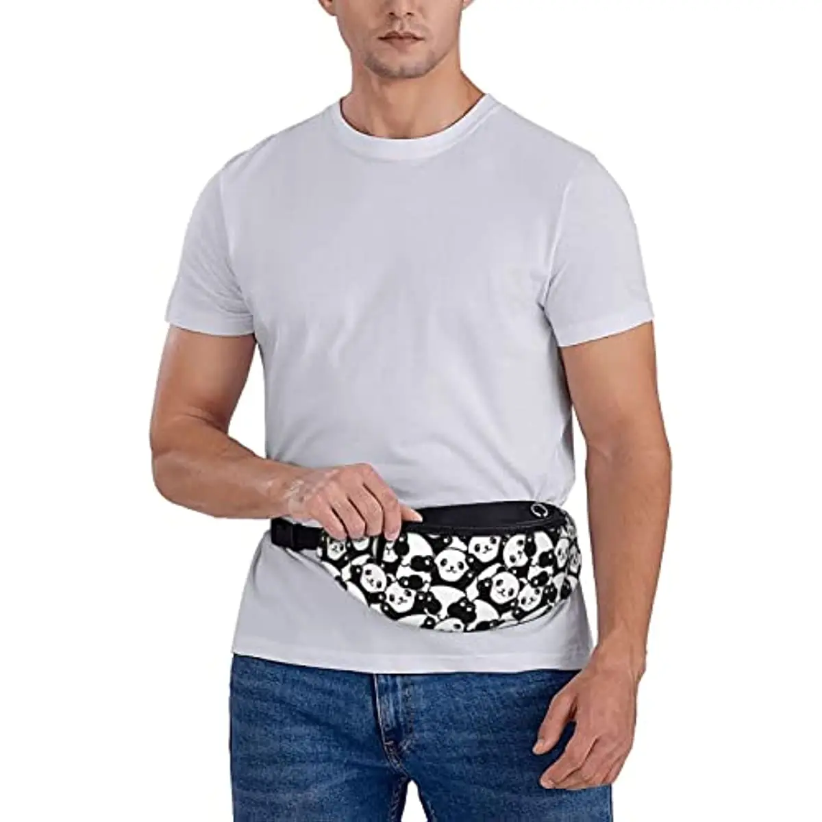 Torba na ramię Funny Panda Fanny Pack Outdoor Sports and Leisure Messenger Bag Crossbody Chest Bag dla mężczyzn i kobiet Casual