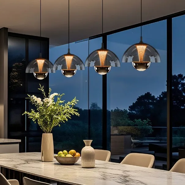 Restaurant pendant light, adjustable handheld flower bud restaurant light, Italian light luxury high-end 2026 new island dining