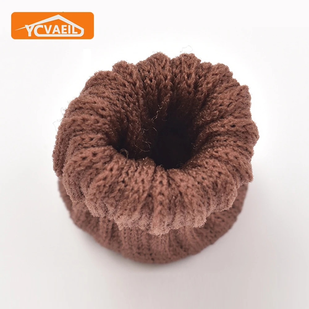 4pcs Table Legs Socks Knitted Felt Stool Chair Leg Cover Floor Protectors Pads For Non-slip Mute Furniture Chair Leg Caps image 3