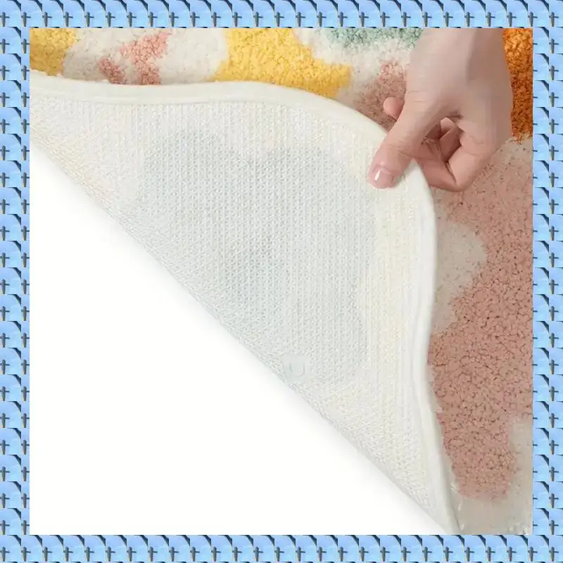 Cute Flower Bathroom Rug, Machine Washable Bathroom Floor Mat, Extra Soft Absorbent Non-Slip Bath Rug Easy Install ,50X80cm