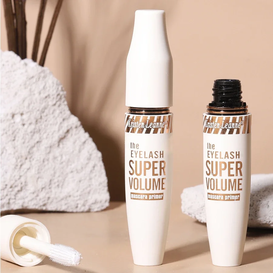 Base branca Dense Curly Finalize não mancha Rímel à prova de água Maquiagem Cosmética