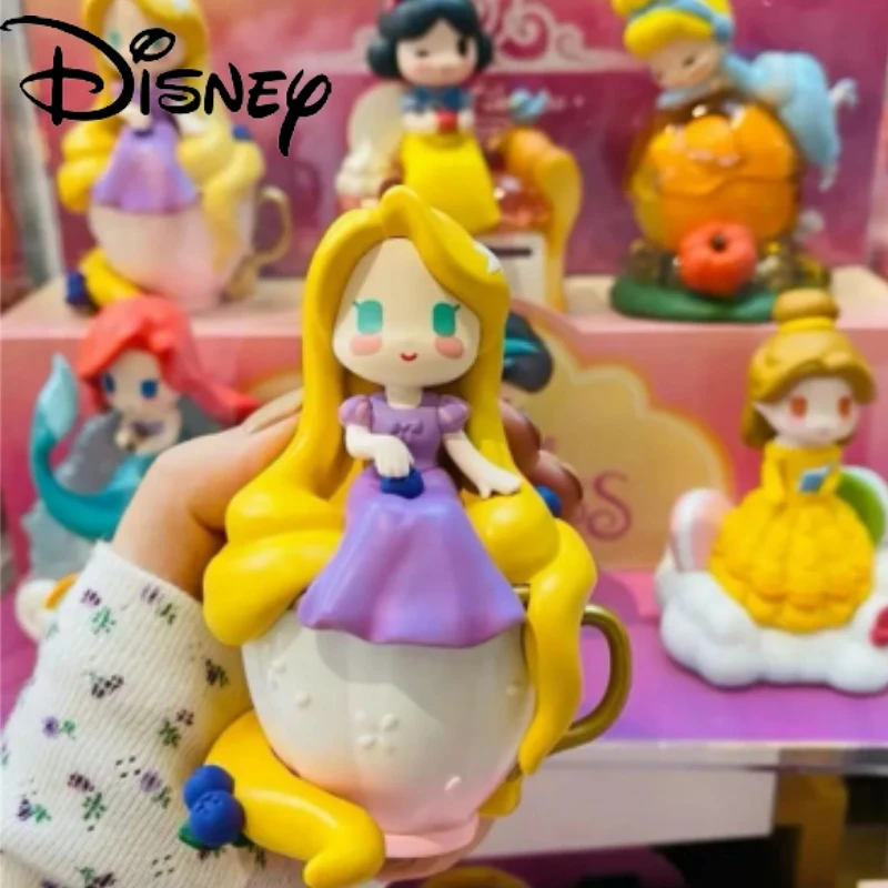 Disney Princess Dessert Series Action Figure Toys Ariel Belle Rapunzel Cinderella Snow White Jasmine Christmas Gift For Girls