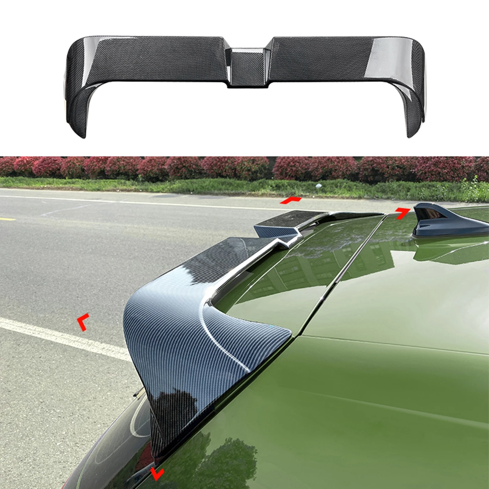 

Rear Roof Spoiler Wing For Volkswagen VW Golf8 Golf 8 MK8 GTI R GTD GTE R Line Hatchback 2020-2023 Tailgate Upper Splitter Lip