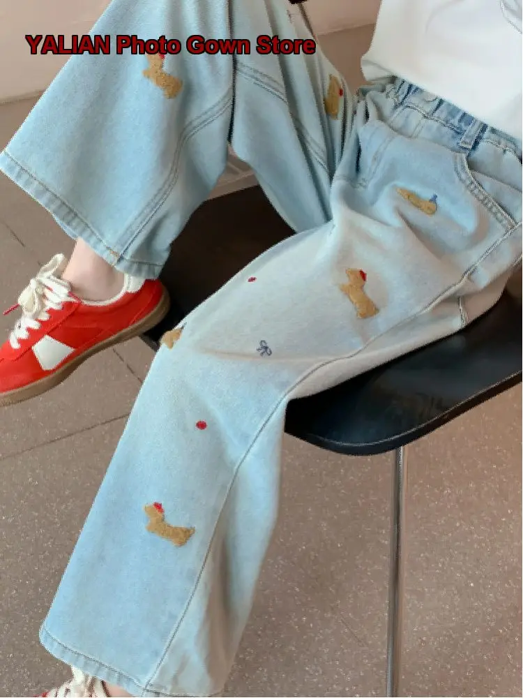 Girls Tops Kids Spring Autumn Stylish Cartoon Dog Print Loose Fit Casual Clothes Younger Teens