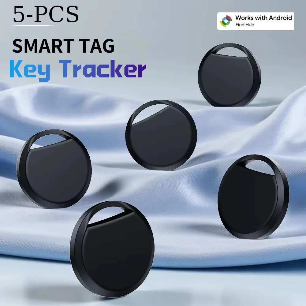 

5 шт., Bluetooth-трекер, работающий с приложением Google Find Hub, локатор для Xiaomi, сумки для ключей, позиционирование Wallte Finder для Android