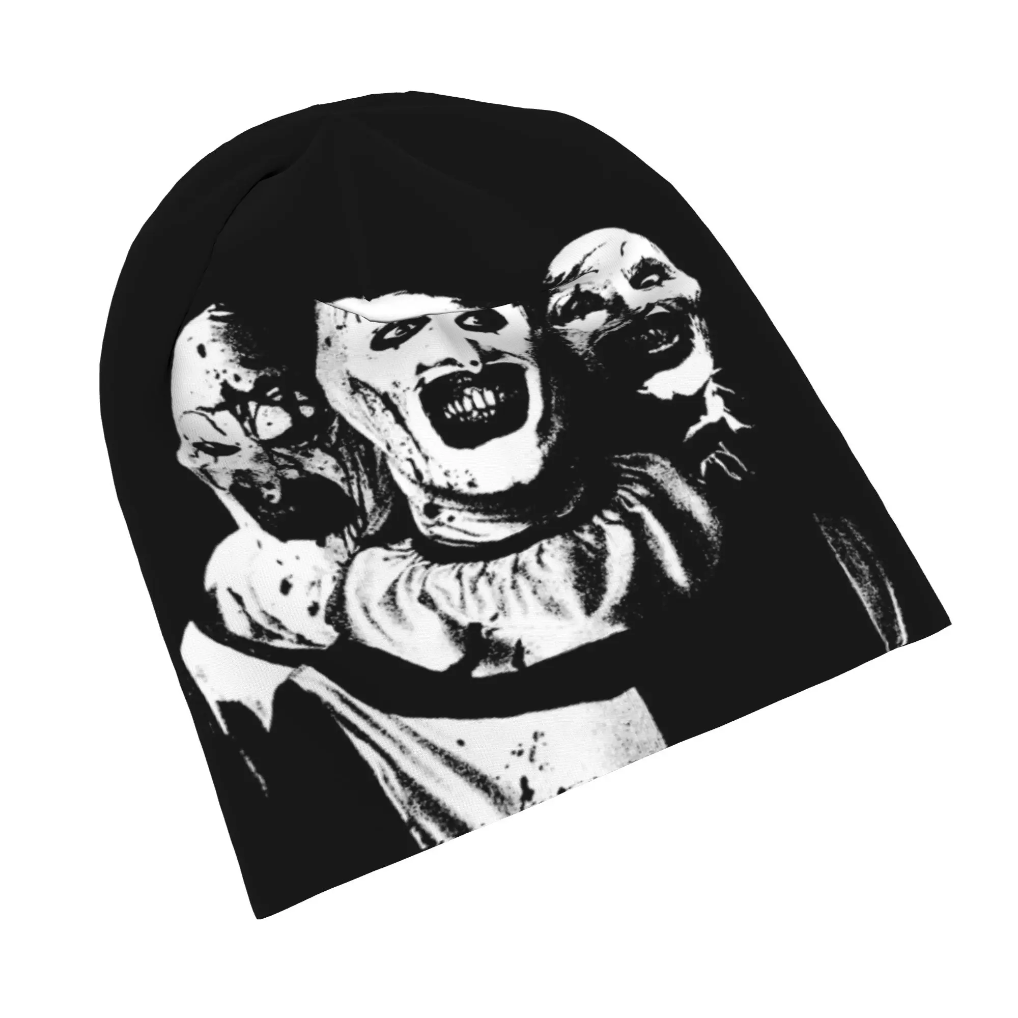Terrifier Clown Horror Movie Bonnet Hats Autumn Winter Ski Skullies Beanies Hats  for Men Women Summer Multifunction Cap
