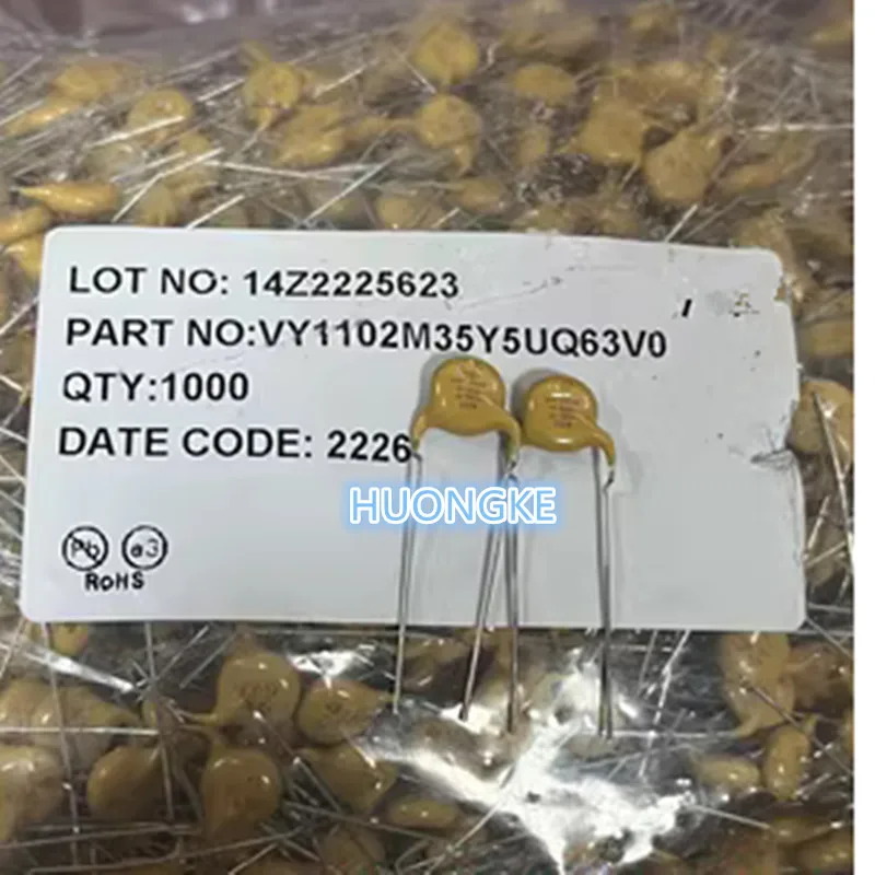 50pcs/lot Safety capacitor resistance VY1102M35Y5UQ63V0 VY1 102M Y1-500V X1-760V