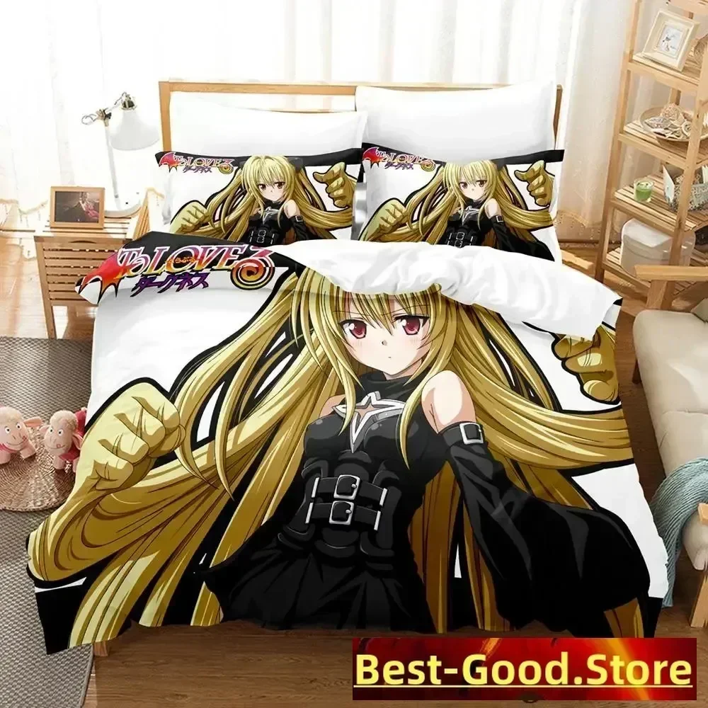 2023 To Love Ru Bedding Set Duvet Cover Sheet Printed Bed Set Pillowcase Bed Full Queen King Size Comforter Bedroom