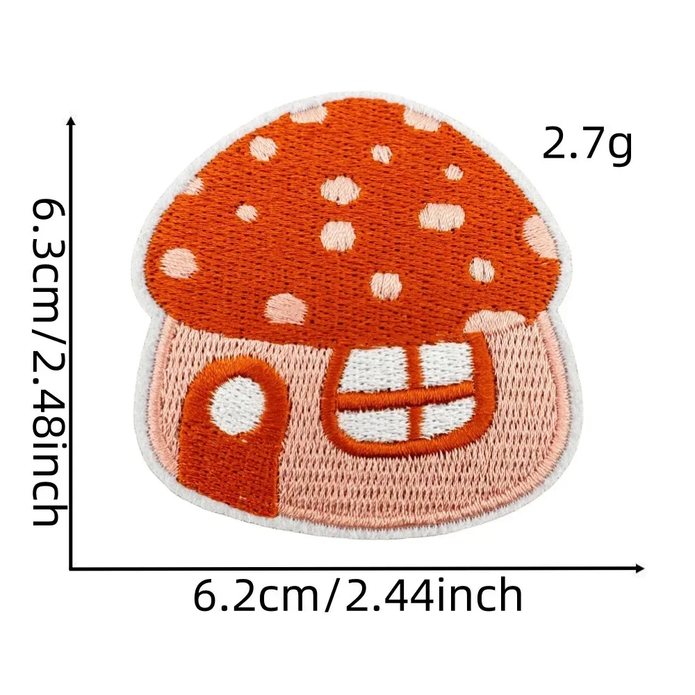 Embroidered Ironing Patch Mushroom Doll  Fairy Love Animal Cloth Pink Series Bow Butterfly Girl Sticker Badge  Iron on Patch