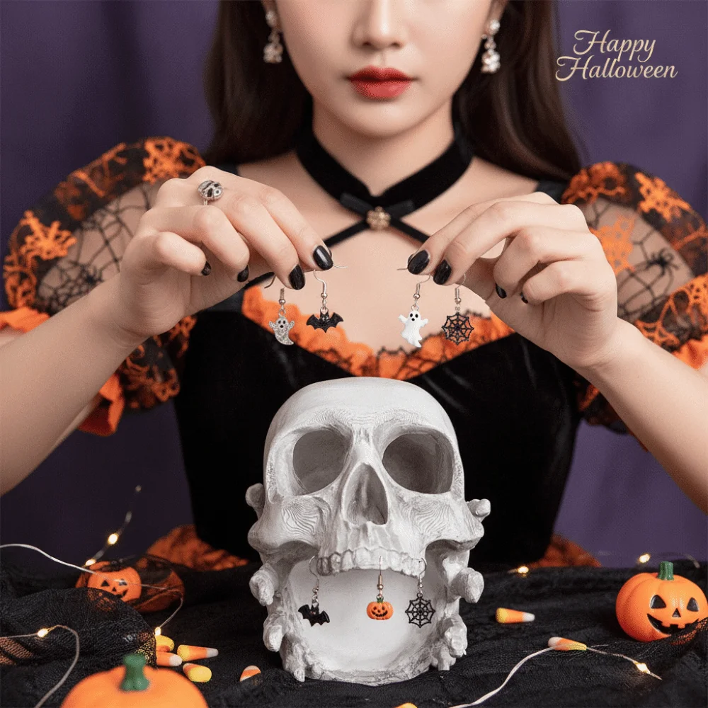Resin Skeleton Head Jewelry Holder Multifunctional Realistic Gothic Skull Key Holder Durable Handcrafted Spooky Skull Head Bowl