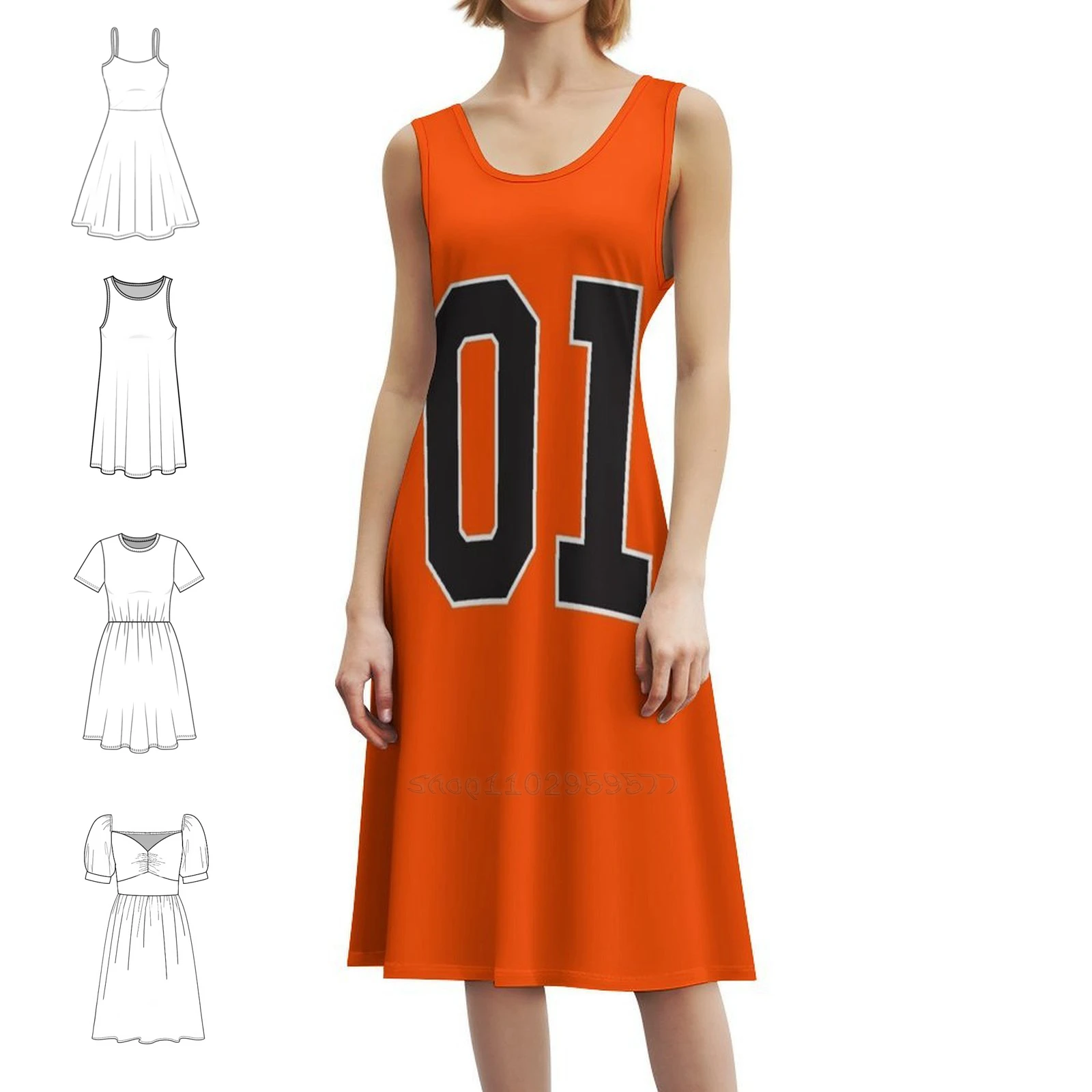 Abito casual in stile coreano generale Lee per donna Abiti semplici da donna da ufficio quotidiani Generale Lee 01 Abito da spettacolo televisivo parodia di pericolo