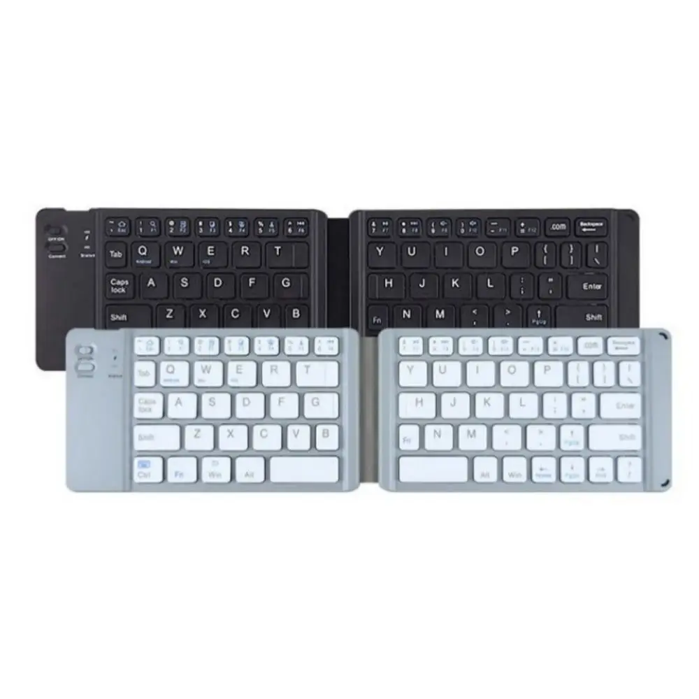 Teclado plegable inalámbrico Slient de moda Mini teclado Bluetooth recargable teclado plegable ligero Universal viaje