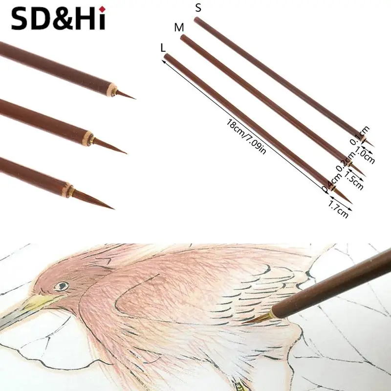 1 шт., кисть для рисования волков, 18 см