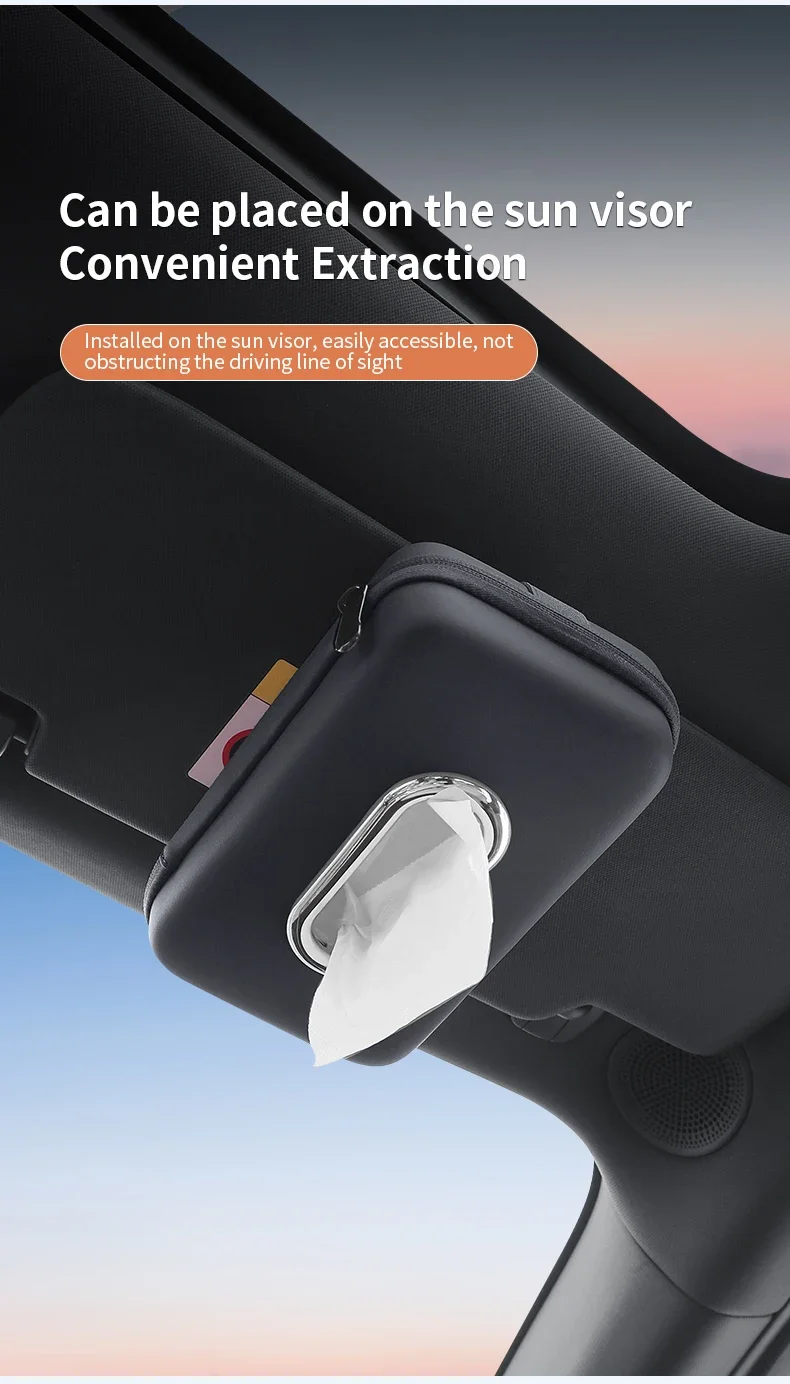 Premium Leder Auto-Taschentuchhalter für die Rückenlehne, Serviettenspender für die Armlehne, universeller Organizer für Papierhandtücher im Auto – Detail 9
