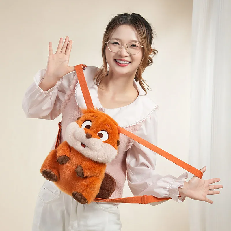 Disney Potdemiel Hoppers Beaver Meibao Plush Stuffed Animal Backpack Crossbody Bag Children Birthday Presents