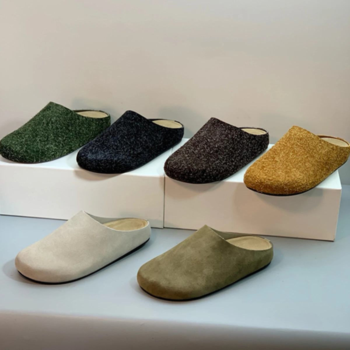 

Maxdutti Minimalist Women's Summer Flat Shoes Mules Slippers Women Top Quality Handmade Cowhide Shoes