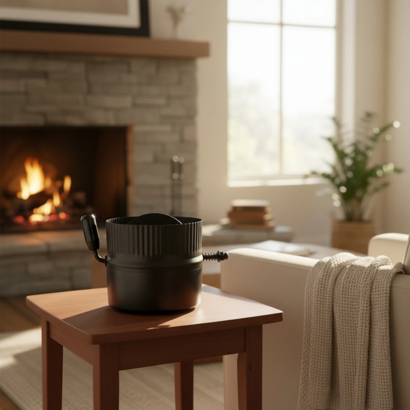 Flue Damper with Side Handle Stainless Steel Fireplace Flue Damper Air-Control Valve High-Temperature Resistant Energy-Efficient