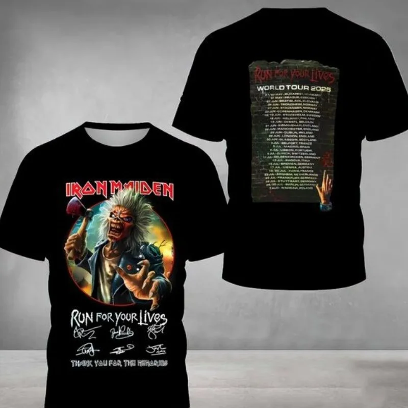 

Summer Men's T-shirts Casual Fashion Oversize Y2k Top Hip Hop Street Rock Short Sleeve Tee 3D Dazzling Cool Printed Men Clothing