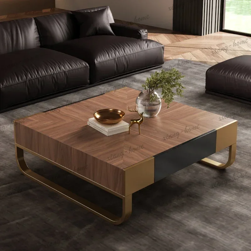 Luxury Black Coffee Table Industrial Nordic Organizer Minimalist Black Writing Coffee Table Modern Mesas