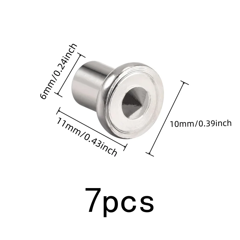 7 pcs 6mm Precision Drill Guides Compact Portable, designed for Furniture Assembly, Sturdy Metal Material
