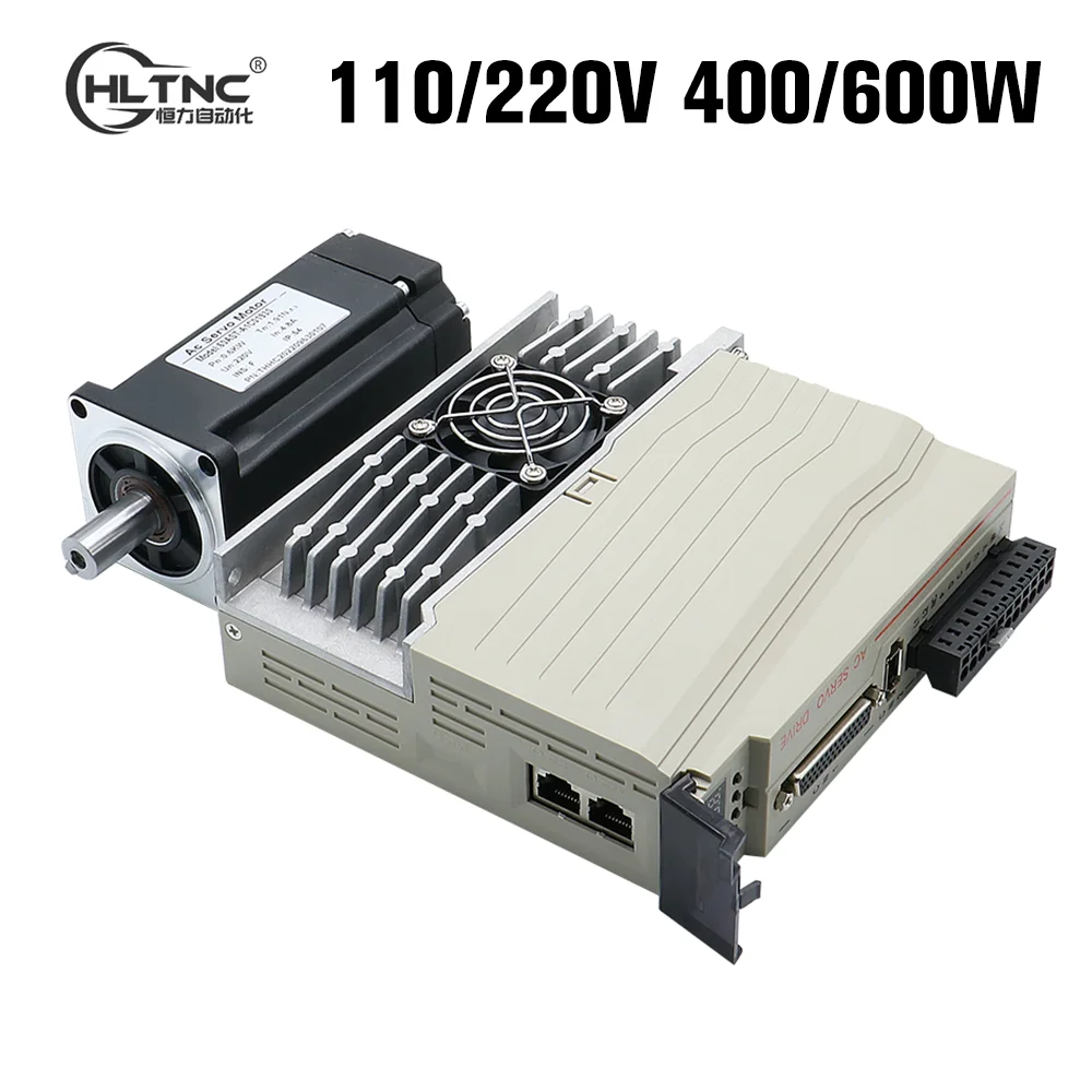 HLTNC 60 AST 400W 600W 1.3N 1.9N 110 220V Servo Motor Kit With Magnetic 17bit Absolute Encoder + T3D 15A Driver For CNC Engraver