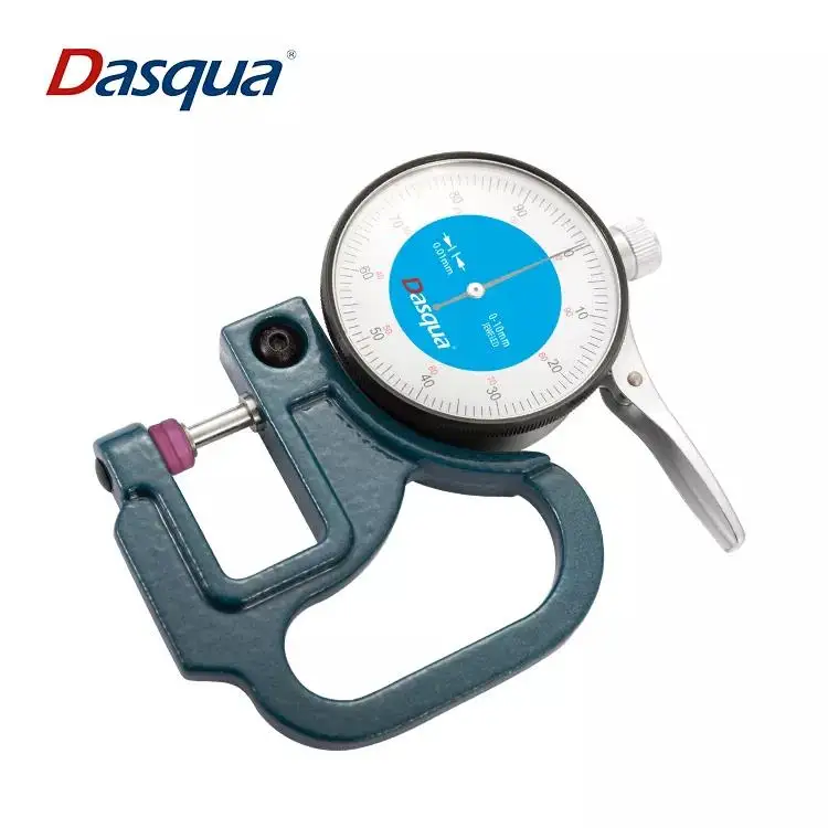 Dasqua-medidores de espesor de Dial de goma con marco de Metal de 0-30mm para textiles