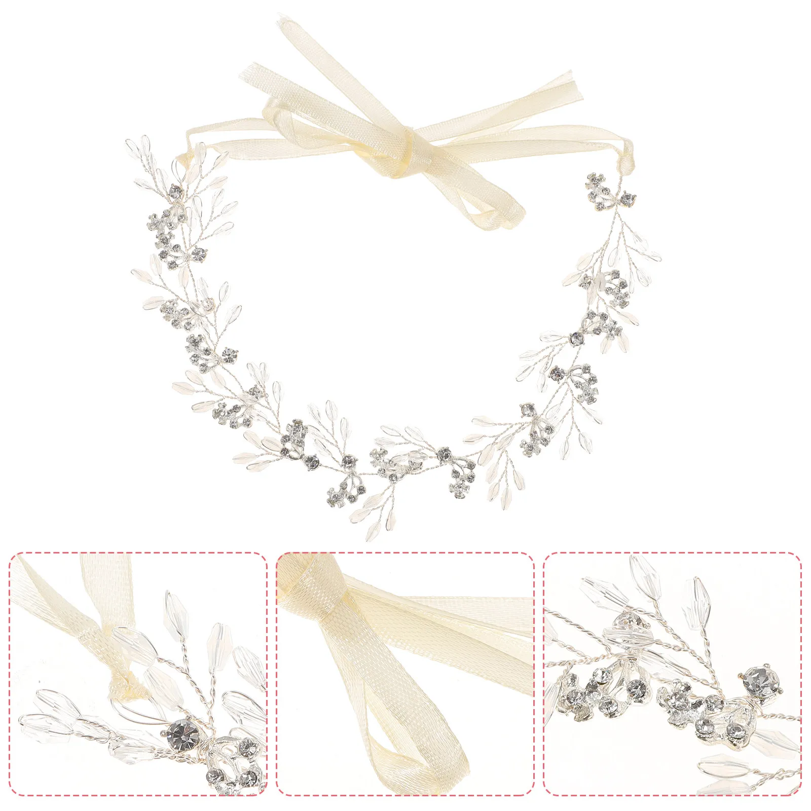 

1Pcs Crystal Hairband Shiny Elegant Lightweight Bridal Wedding Party Rhinestone Headdress Accessory Women Fashion Hair Band