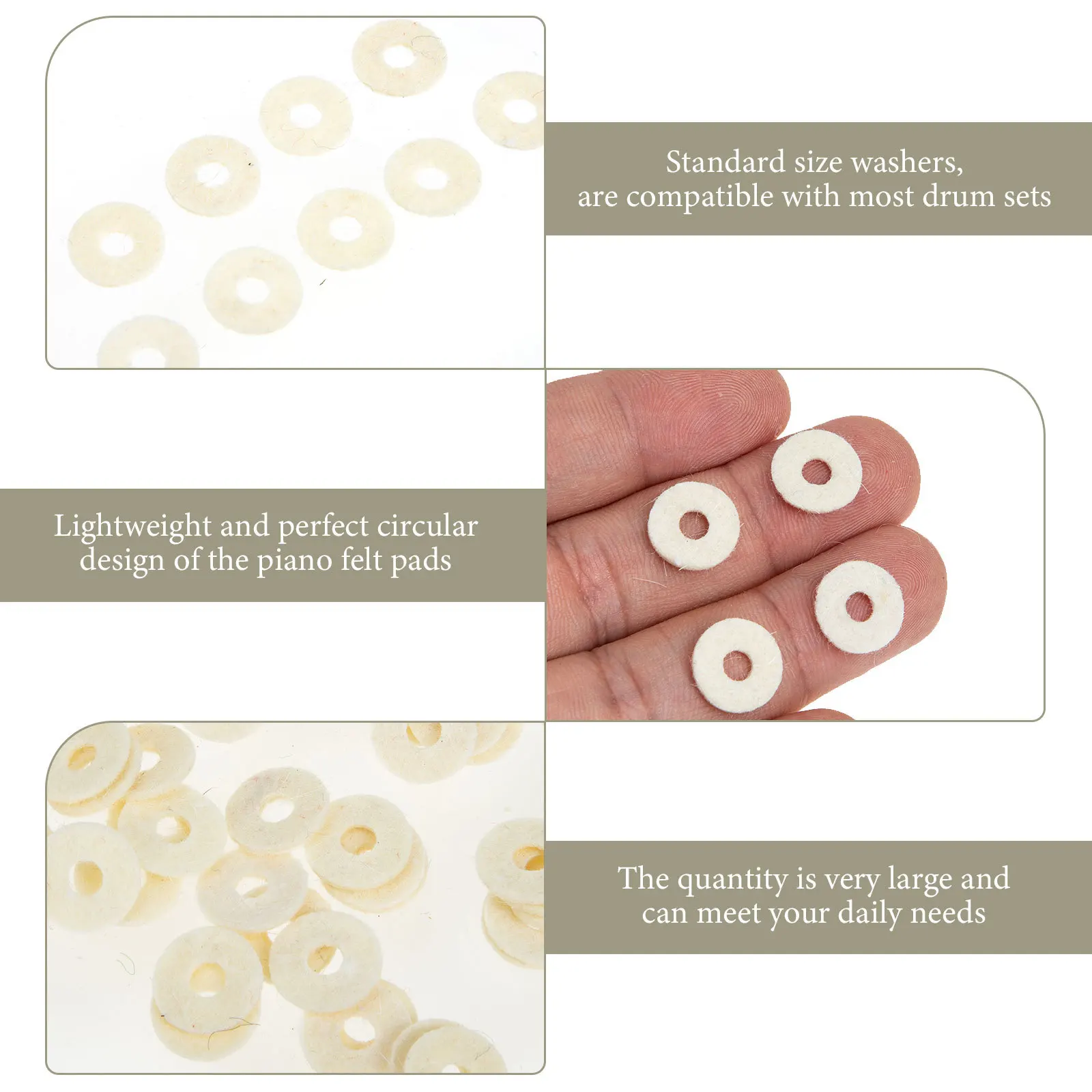 

90Pcs Felt Washers Piano Keyboard Leveling Key Balance Piano Regulating Tool Repair Parts Felt Washers for Leveling Key Balance