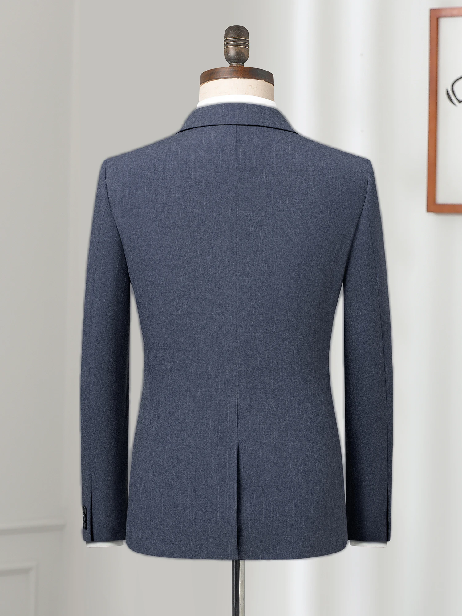 Summer Special Offer Plaid Three-Piece Suit for Men Wedding Business Casual Polyester Blend Fiber Regular Fit Metal Decorated
