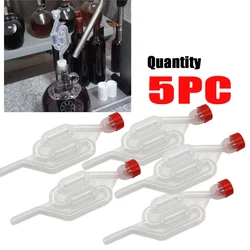 5 Pieces S-Shape Airlocks ,Homebrew Bubble Airlock Carboys Stopper & Fermenter Seal Valve with Food Grade Grommets Wine Making