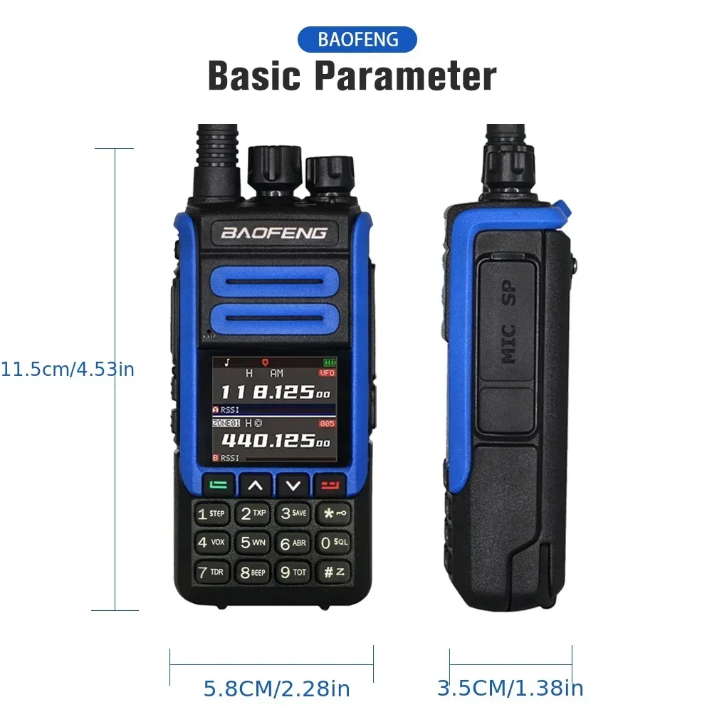 Tri Band 5W Baofeng BF-1802 999Channel Walkie Talkie 2 Way Radio Handheld Uhf Vhf Walkie Talkie