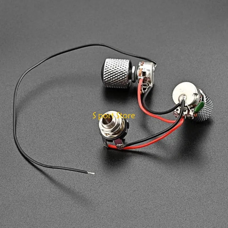 U2JB Guitar Wiring Harness 1 Volume 1 Tone 3 Way Switch 500K Pots with 2 Knobs