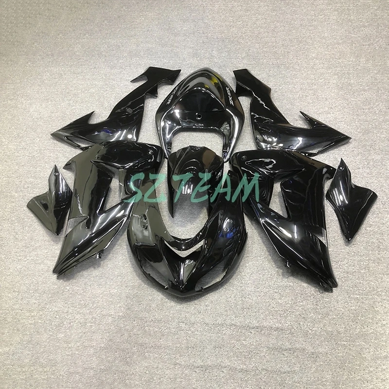 For Kawasaki ZX10R 2006 2007 Glassy and Matte Black Fairing Kit 06 07 ZX 10R Red Flame Full Set Motorcycle Fairings