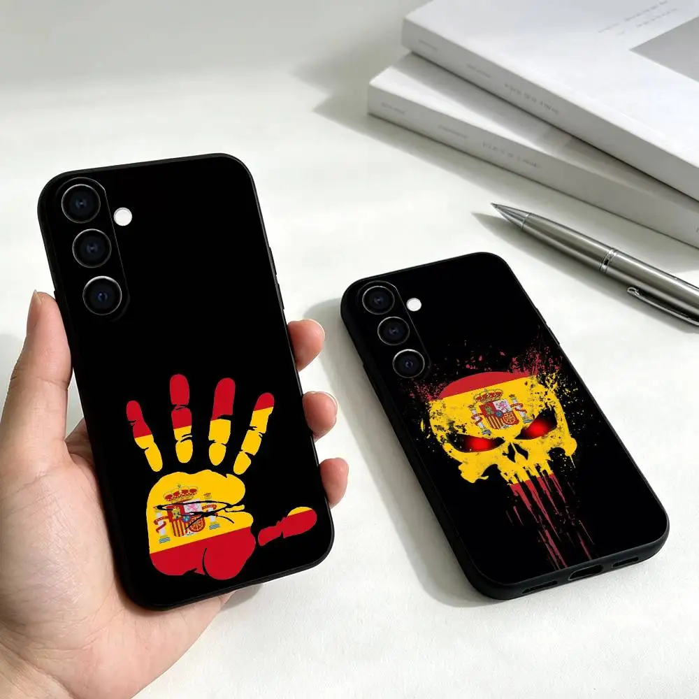 Spanish flag Spanish flag Phone Case For Samsung Galaxy A73,A72,A71,A70,A53,A52,A51,Soft Silicone Black Cover Gift