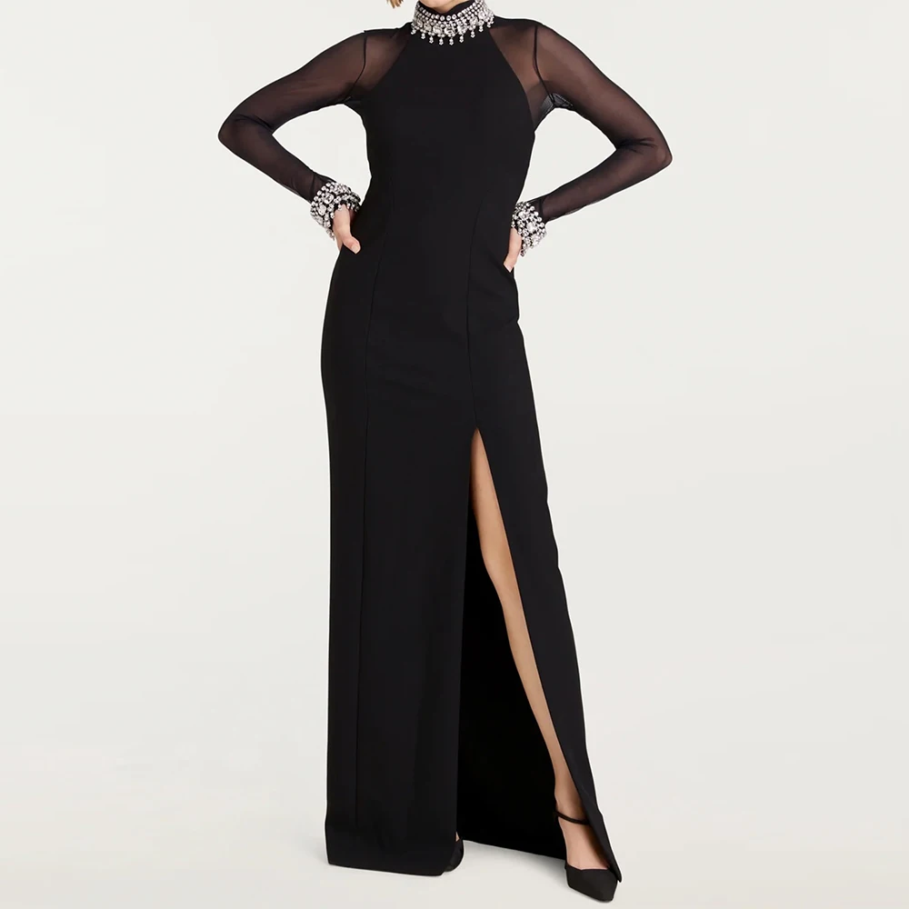 abito-da-sera-classico-bianco-in-jersey-elegante-con-collo-alto-e-cristalli-abito-da-celebrita-vestito-da-festa-senza-schienale-in-pizzo-dal-taglio-raffinato