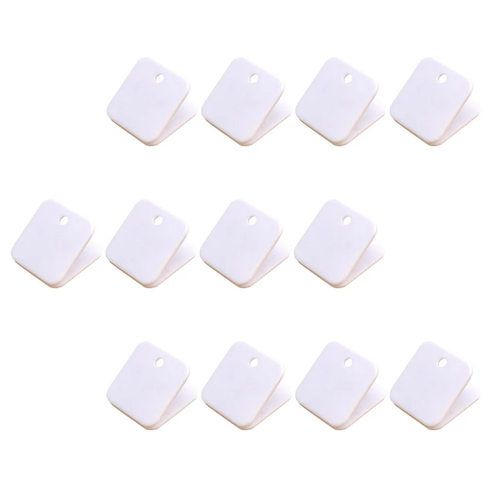 12Pcs Square Plastic Paper Clips Document Sorting Clamps for Bills Notes Office School Filing Organizer Plastic Clips