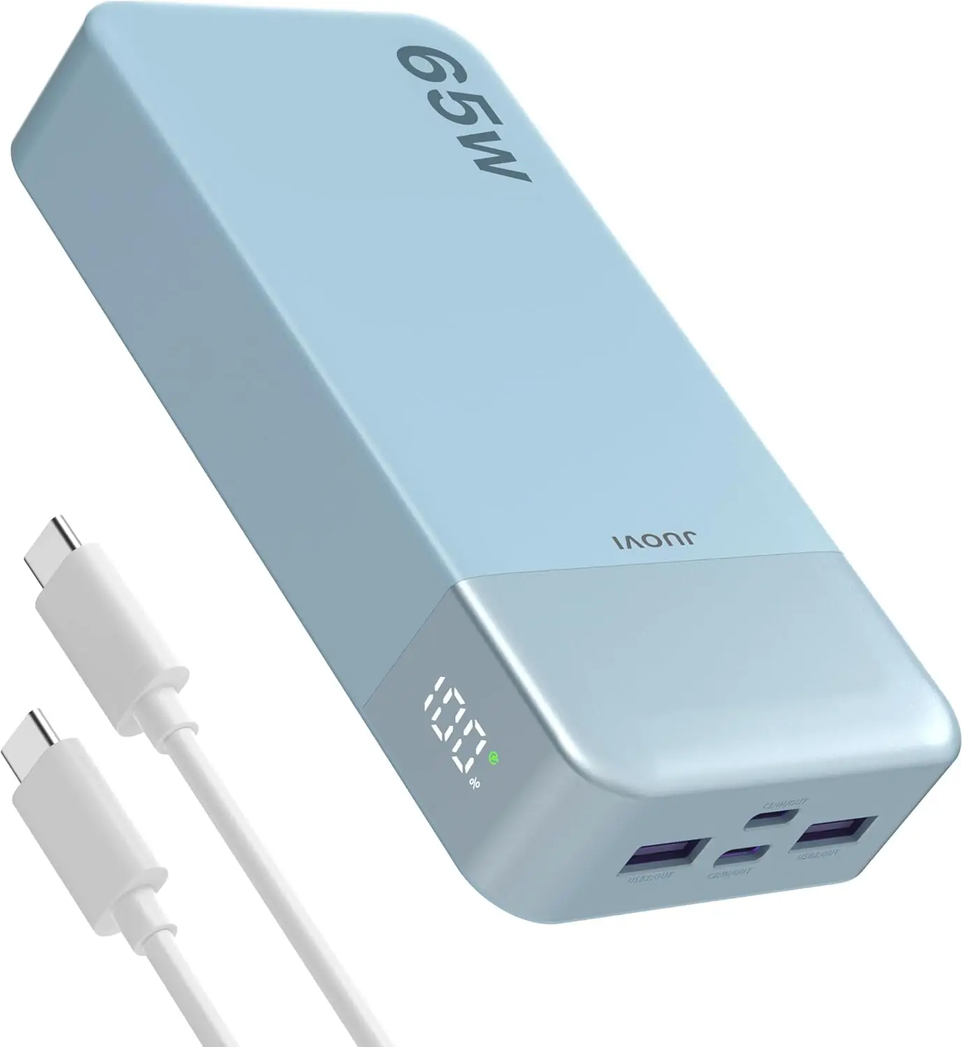 65W 20000mAh Power Bank Laptop Portable Charger, PD QC Fast Charging 4 USB Ports for MacBook iPad iPhone Samsung Steam Deck