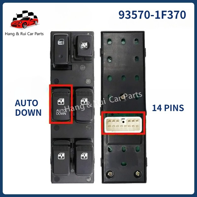 93570-1F370 левый переключатель стеклоподъемника со стороны водителя для Kia Sportage 2004 2005 2006 2007 2010 93570-EF000