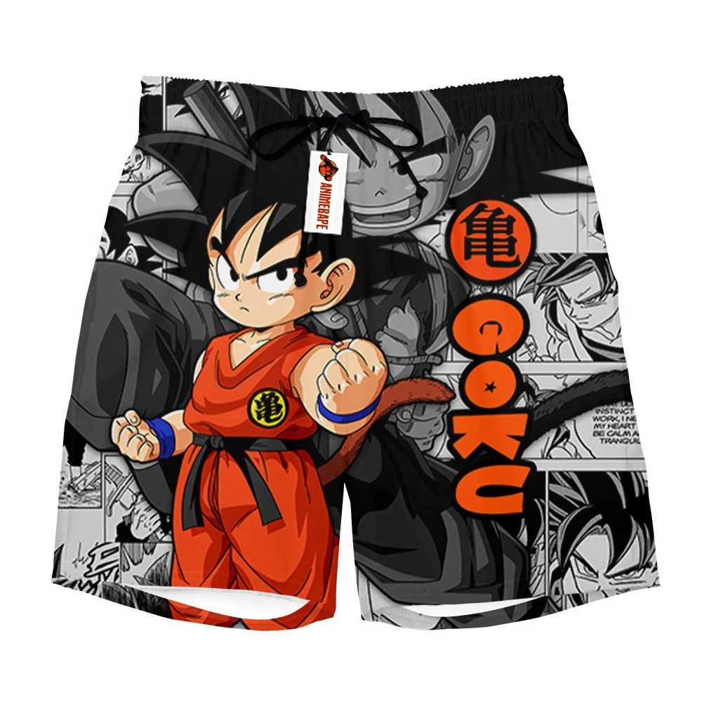 

Новые летние шорты 2026 года с принтом в стиле манги Dragon Ball Kid Goku, быстросохнущие, мужские, с символом аниме Каме, повседневные, дышащие, пляжные шорты