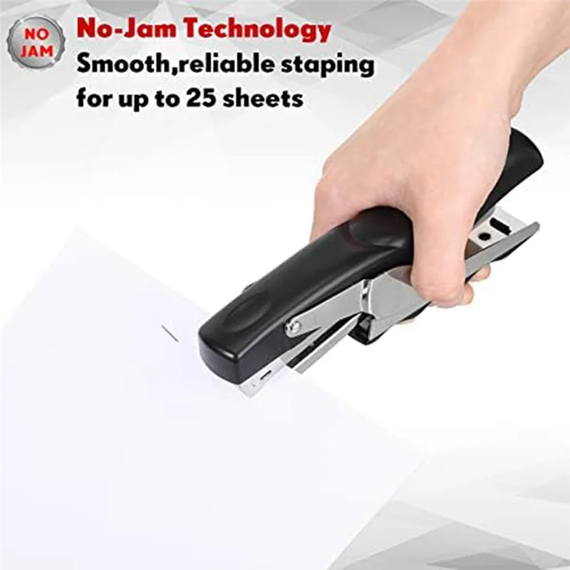 3 Piece Heavy Duty Plier Stapler Office Stapler Hand Hold Stapler 50 Sheet Capacity Desk Stapler For Home School Blue