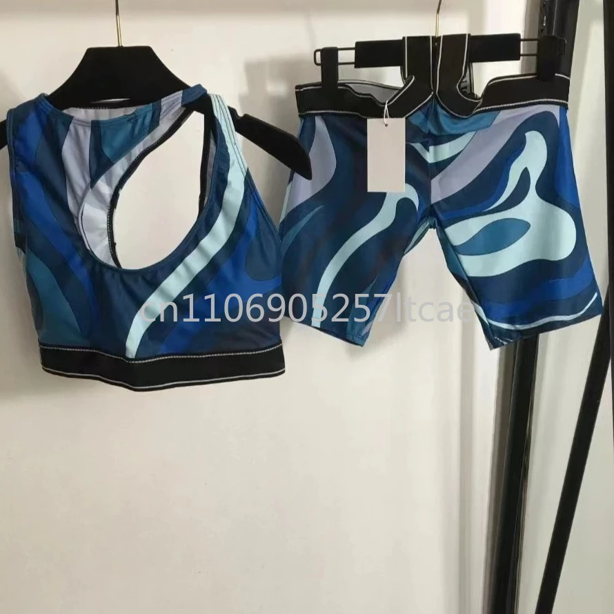 

Luxury Design Women's Short Sets Letter Signature Logo Yoga Sets Designer Brand Lady Sexy Swimsuits
