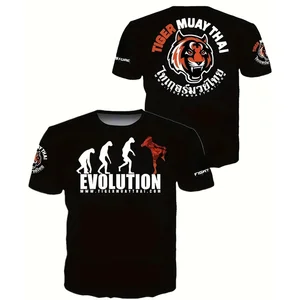 T-shirt, Kaplan MuayThai gym fitness erkek t-shirt rahat kısa kollu üstleri, geniş güreş t-shirt eğitim, karışık dövüş sanatları, son zamanlarda yaz aylarında gelen 12 en çok satan kaplan gömleği - №5