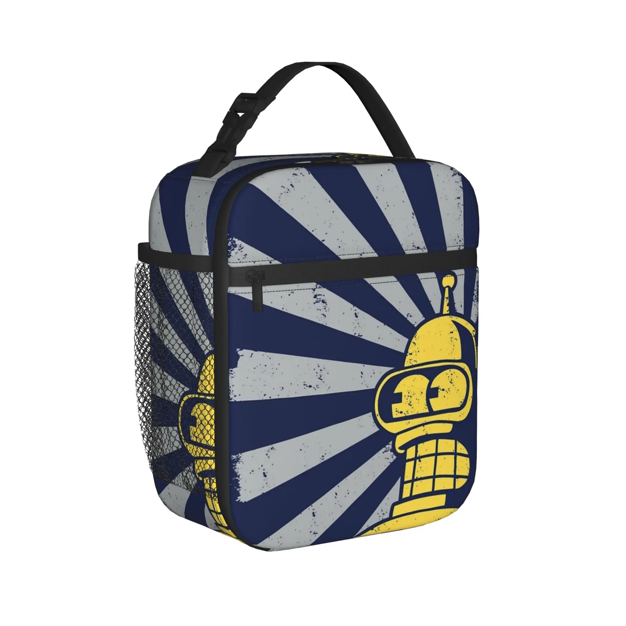 Insulated Lunch Bags Futuramaed Benders Cartoon Comic Merch  Food Box Ins Style Thermal Cooler Lunch Box For Travel