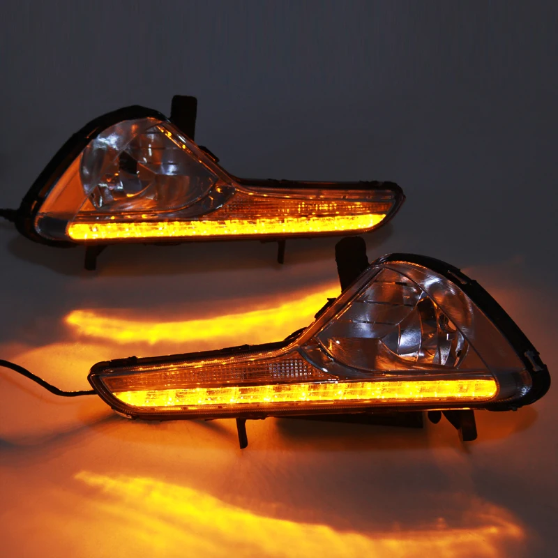 2 Pcs LED Daytime Running Light Driving Light DRL Fog Lamp Cover Car-styling For KIA Sportage DRL 2010 2011 2012 2013 2014